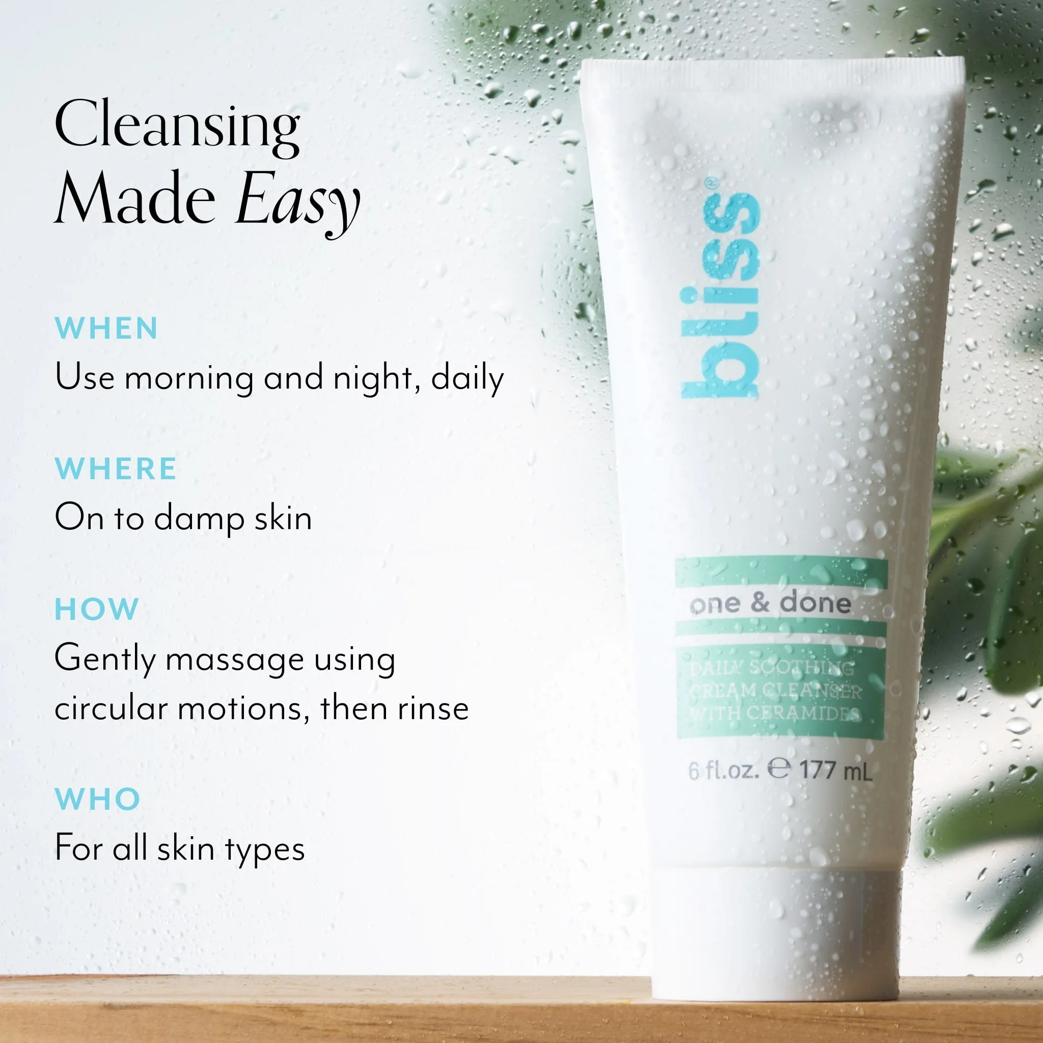 BLISS_One_DoneDailySoothingCreamCleanserwithCeramides_Refresh_Amazon_WhoWhatWhere_HowToUse-min.webp